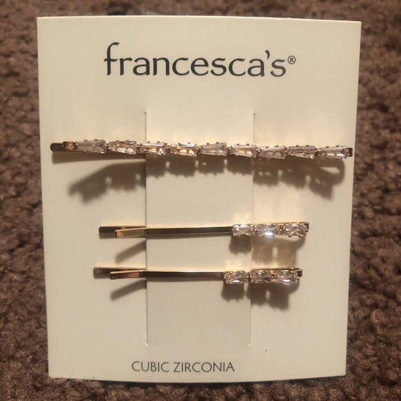 Francesca’s Henley Crystal Bobbly Gold Pins, 3 set - Picture 4 of 5